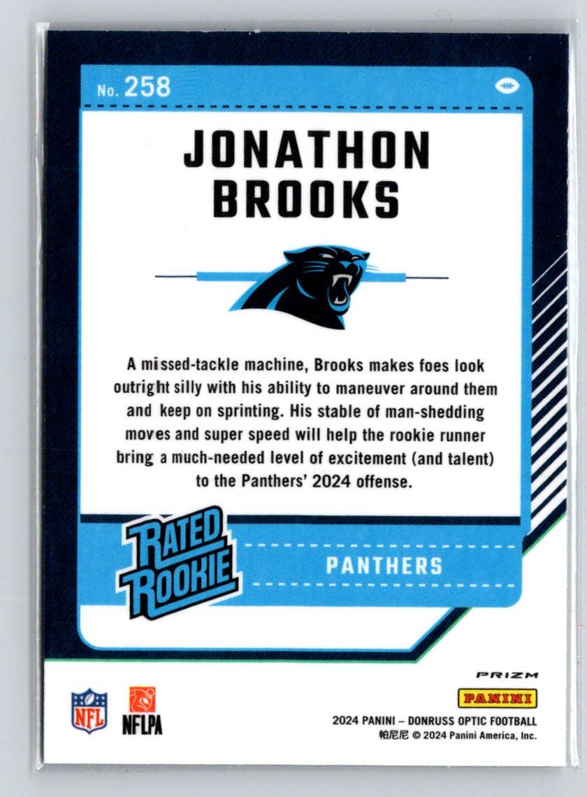 2024 Donruss Optic #258 Jonathon Brooks Aqua #/299 Z64