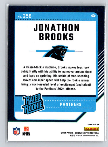 2024 Donruss Optic #258 Jonathon Brooks Aqua #/299 Z64