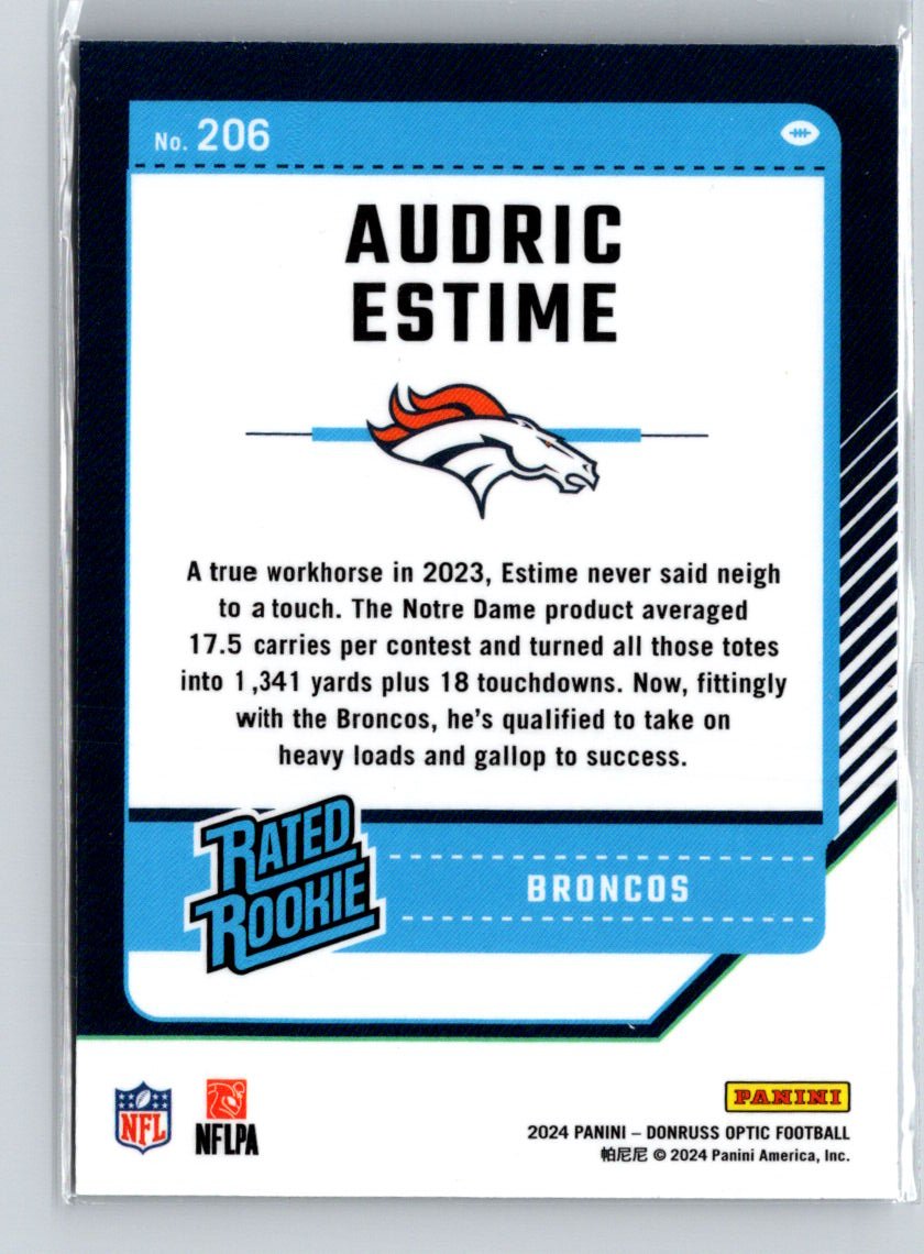 2024 Donruss Optic #206 Audric Estime Z64