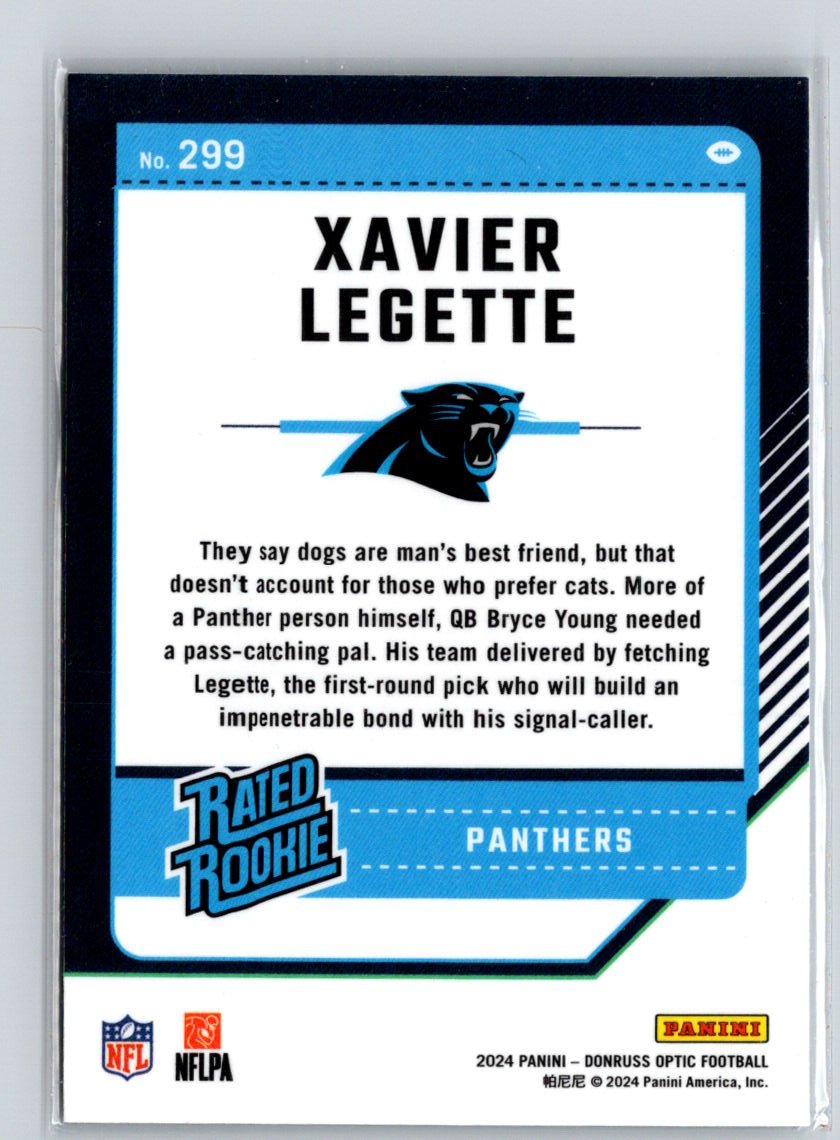 2024 Donruss Optic #299 Xavier Legette Z65