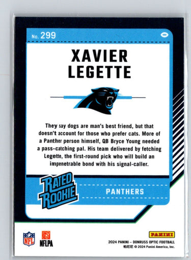 2024 Donruss Optic #299 Xavier Legette Z65