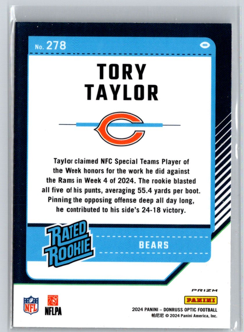 2024 Donruss Optic #278 Tory Taylor Holo Z65
