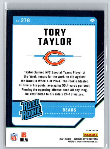 2024 Donruss Optic #278 Tory Taylor Holo Z65
