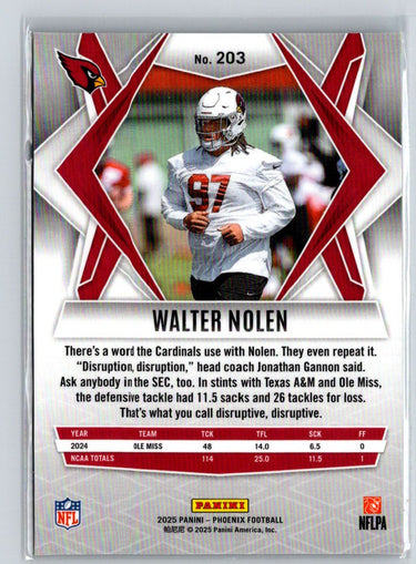 2025 Panini Phoenix #203 Walter Nolen Z65