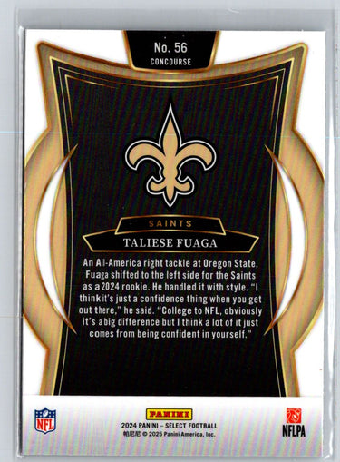 2024 Panini Select #56 Taliese Fuaga Z66