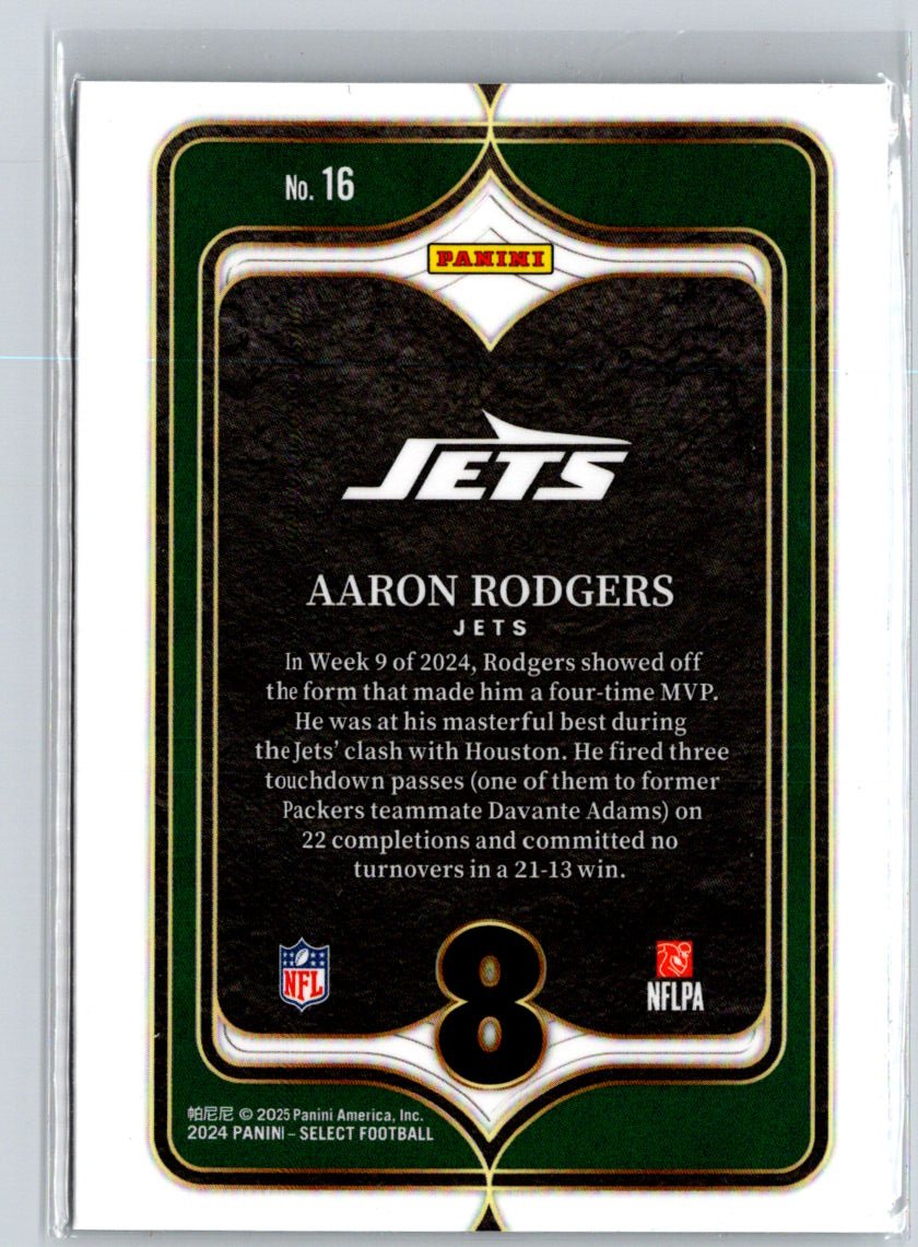2024 Panini Select #16 Aaron Rodgers Select Numbers Z66