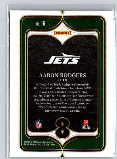 2024 Panini Select #16 Aaron Rodgers Select Numbers Z66
