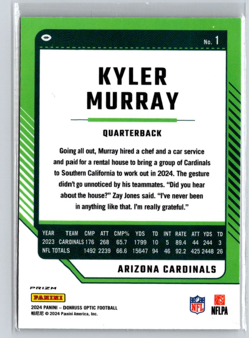 2022 Donruss Optic #1 Kyler Murray Holo Z67