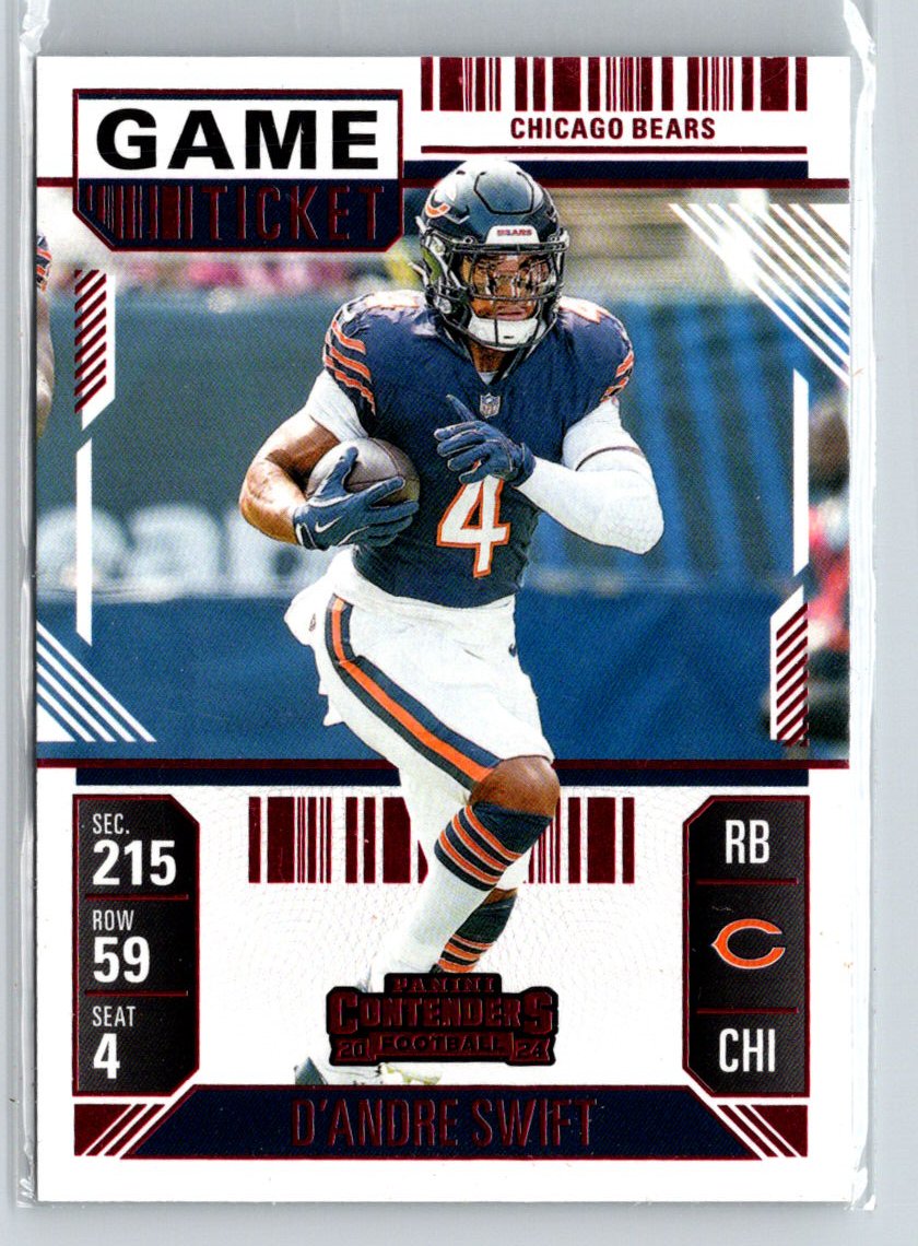2024 Panini Contenders #16 D'Andre Swift Game Ticket Red Z67