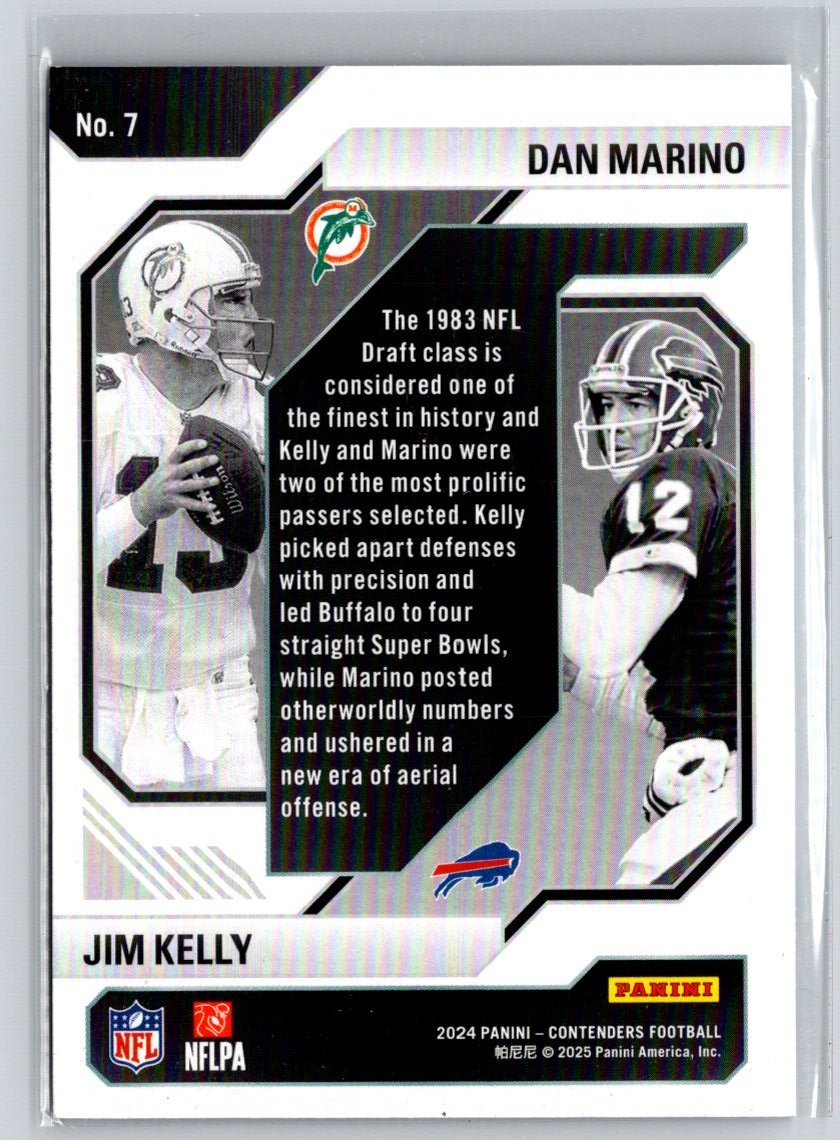 2024 Panini Contenders Dan Marino Jim Kelly Historic Draft Class Contenders Z67