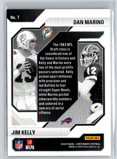 2024 Panini Contenders Dan Marino Jim Kelly Historic Draft Class Contenders Z67