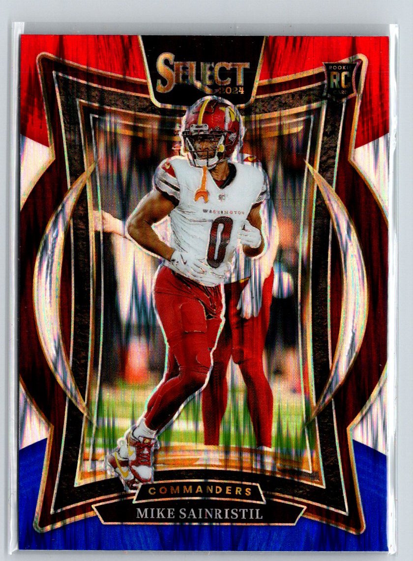 2024 Panini Select #76 Mike Sainristil Red & Blue Prizm Shock Z68