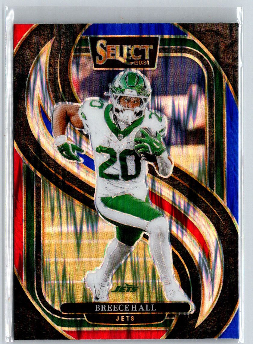 2024 Panini Select #111 Breece Hall Black & Red Prizm Shock Z68