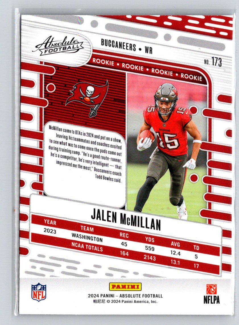 2024 Panini Absolute #173 Jalen McMillan Retail Z69