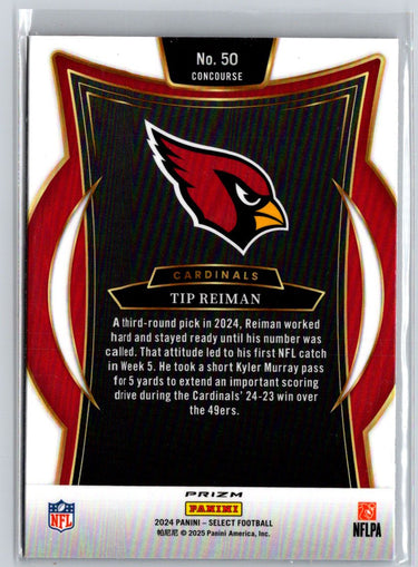 2024 Panini Select #50 Tip Reiman Red & Blue Prizm Shock Z70