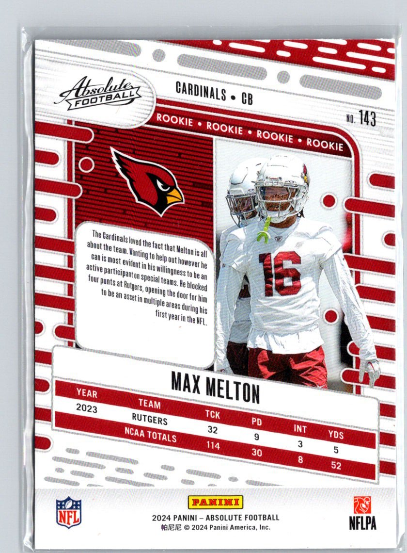 2024 Panini Absolute #143 Max Melton Retail Z70