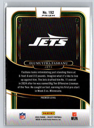 2024 Panini Select #66 Olumuyiwa Fashanu Red & Blue Prizm Shock Z70