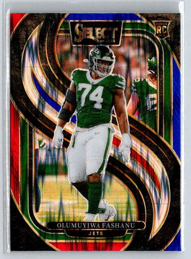 2024 Panini Select #66 Olumuyiwa Fashanu Red & Blue Prizm Shock Z70