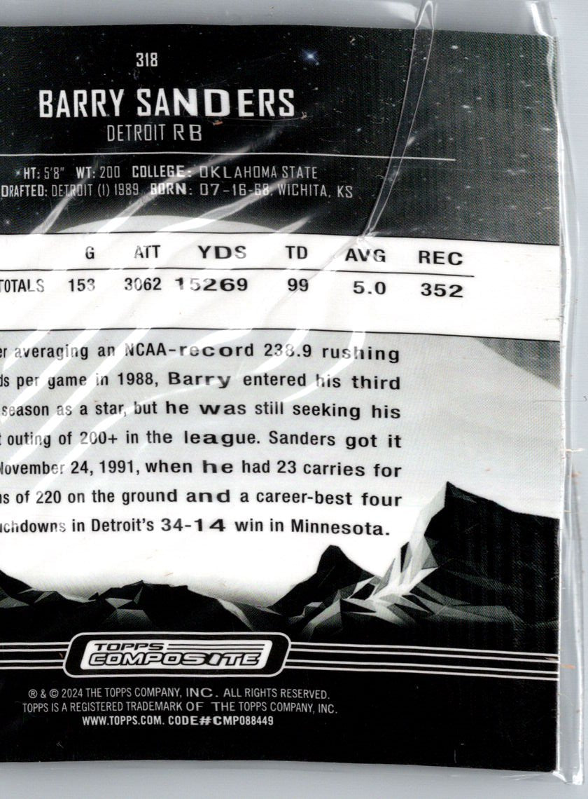 2023 Topps Composite #318 Barry Sanders Z10