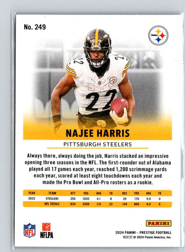 2024 Panini Prestige #249 Najee Harris Diamond Xtra Points Z10