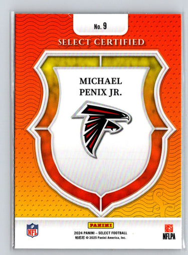 2024 Panini Select #9 Michael Penix Jr. Select Certified Rookies Z10