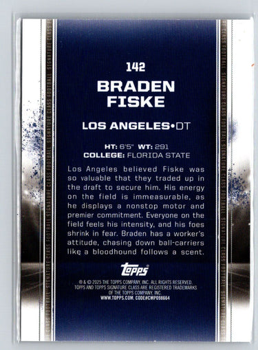 2024 Topps Signature Class #142 Braden Fiske Z10