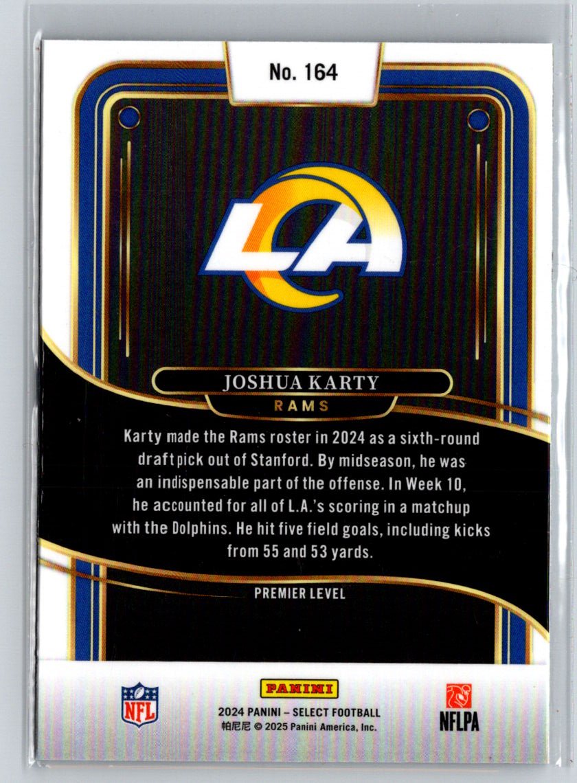 2024 Panini Select #164 Joshua Karty Z10
